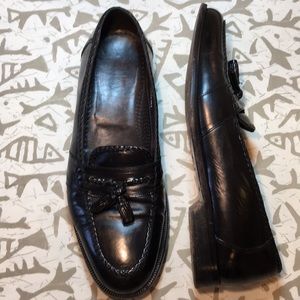 Bellesco Black Tassel Loafer Made in Italy Size 11